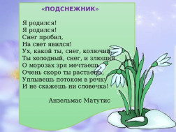 Подснежники.